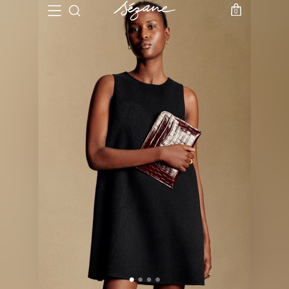 Sezane Black Dress - 100% Wool - Picture 2 of 8